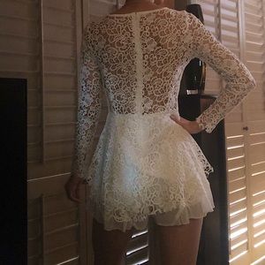 White lace romper
